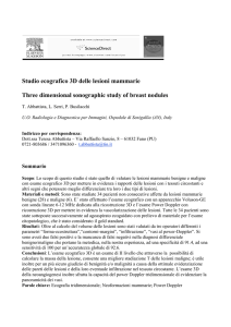 studio ecografico 3d delle lesioni mammarie