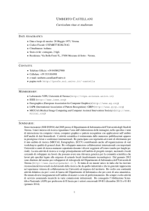 Curriculum Vitae - Dipartimento di Informatica