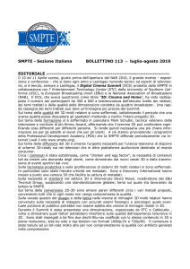 SMPTE - Sezione Italiana BOLLETTINO 113 - luglio