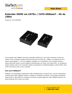Extender HDMI via CAT5e / CAT6 HDBaseT - 4K da