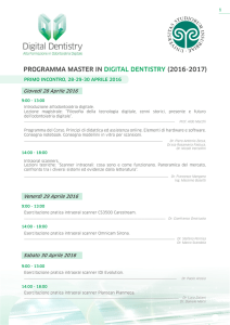 PROGRAMMA MASTER IN DIGITAL DENTISTRY (2016