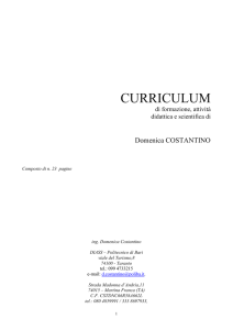 curriculum - Facoltà di Ingegneria di Taranto