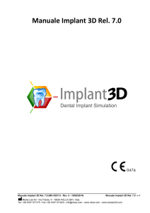 MU-I3DI7.0 Rev. 5 Manuale Implant 3D Rel. 7.0
