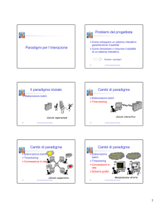 Paradigmi di interazione - Dipartimento di Ingegneria dell