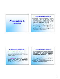 Progettazione del software - Dipartimento di Matematica