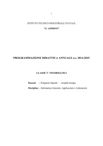 PROGRAMMAZIONE DIDATTICA ANNUALE a.s. 2014-2015