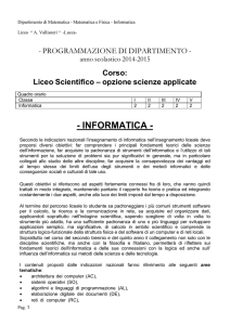 informatica - Liceo Vallisneri