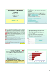 Laboratorio di Informatica I virus informatici