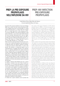 prep: la pre-exposure prophylaxis nell`infezione da - Cure