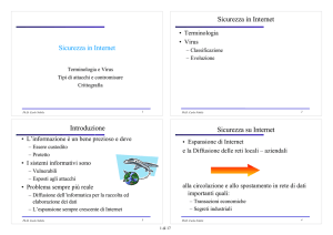 Sicurezza in Internet Sicurezza in Internet Introduzione Sicurezza su