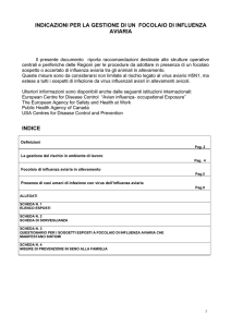 indicazioni per la gestione di un focolaio di influenza aviaria indice