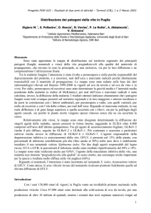 Distribuzione dei patogeni della vite in Puglia