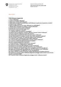 FAQ Influenza stagionale