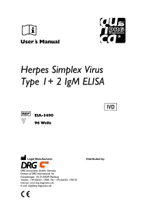 Herpes Simplex Virus Type 1+ 2 IgM ELISA