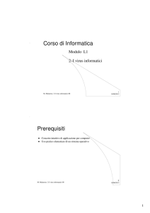 Corso di Informatica Prerequisiti