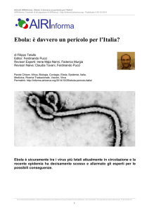 Ebola: è davvero un pericolo per l`Italia? - AIRInforma