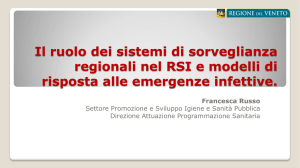 Il ruolo dei sistemi di sorveglianza regionali nel RSI e modelli di