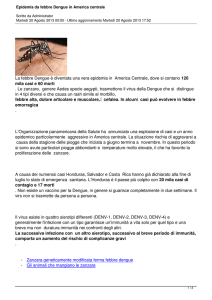 Epidemia da febbre Dengue in America centrale