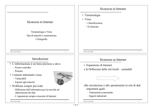 Sicurezza in Internet Sicurezza in Internet Introduzione Sicurezza su