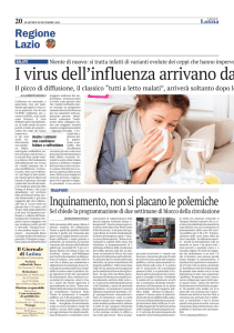 I virus dell`influenza arrivano