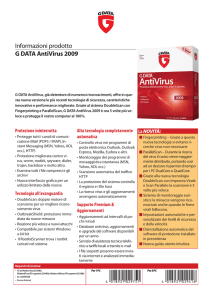 Informazioni prodotto G DATA AntiVirus 2009