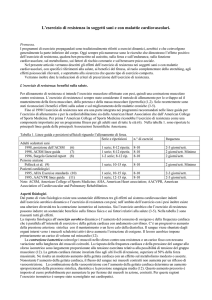 Esercizio di resitenza in individui con o senza malattie