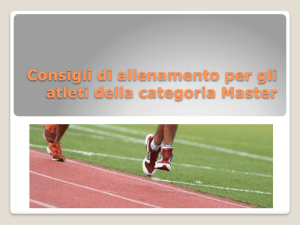 Consigli di allenamento per gli atleti della categoria Master