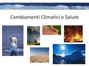 Cambiamenti Climatici e Salute - Dipartimento di Scienze Sociali ed