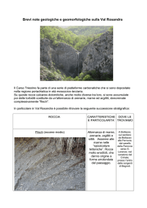 Brevi note geologiche e geomorfologiche sulla Val Rosandra