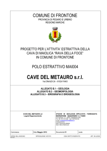 CAVE DEL METAURO srl - Provincia di Pesaro e Urbino