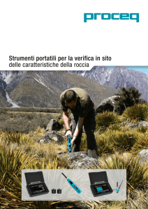 Strumenti portatili per la verifica in sito delle caratteristiche della roccia