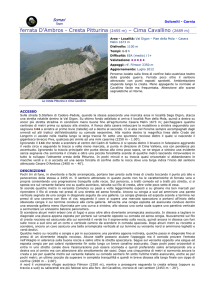 ferrata D`Ambros - Cresta Pitturina  – Cima Cavallino (2689