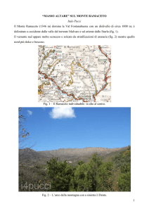 1 “MASSO ALTARE” SUL MONTE RAMACETO Italo Pucci Il Monte