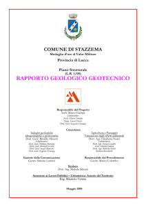 rapporto geologico geotecnico - Archivio strumentazione urbanistica