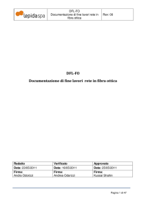 DFL-FO Documentazione di fine lavori rete in fibra ottica