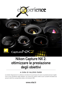 Nikon capture NX 2: ottimizzare le prestazione degli obiettivi