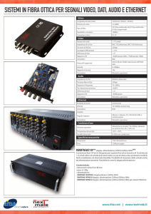 sistemi in fibra ottica per segnali video, dati, audio e ethernet