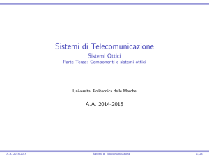 Sistemi di Telecomunicazione - Sistemi Ottici Parte Terza