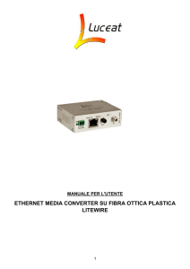 ETHERNET MEDIA CONVERTER SU FIBRA OTTICA PLASTICA