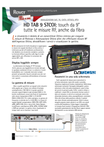 HD TAB 9 STCOI: touch da 9” tutte le misure RF, anche da fibra