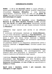 COMUNICATO STAMPA ROMA - Il 13 e 14 dicembre 2014 le coppie