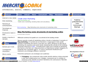 Blog Marketing come strumento di marketing online
