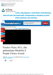 Pdf Firefox Flicks 2013, alla palermitana Mirabilia il People Choice