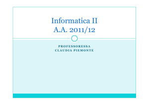 Informatica II AA 2011/12 AA 2011/12