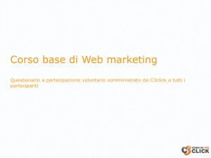 Corso base di Web marketing