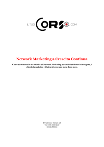Network Marketing a Crescita Continua