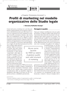 Profili di marketing nel modello organizzativo dello Studio legale
