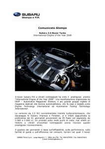 Subaru 2.5 Boxer Turbo - International Engine of the Year 2006