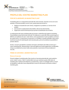 profilo del vostro marketing plan