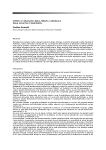 approcci innovativi nella terapia chirurgica della malattia di parkinson